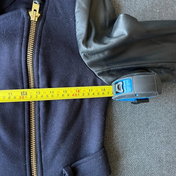Mackage Double Face Wool Coat with Leather Sleeves - Picture 13 of 14